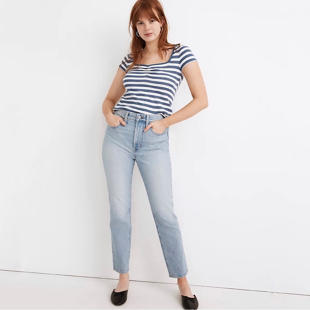 Madewell The Curvy Perfect Vintage High Rise Jeans Fiore Light Wash 28